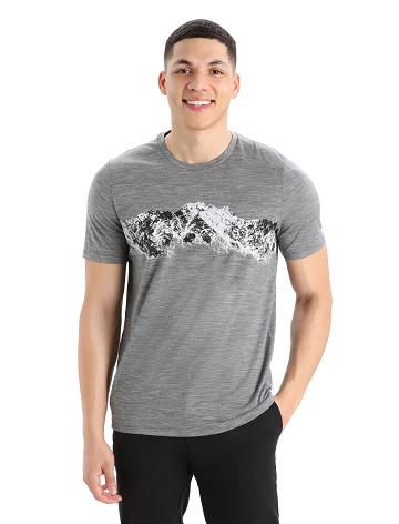 T Shirts Icebreaker Merino Tech Lite II Corta Sleeve Remarkable Range Homme Grise | FR 1207TCEV